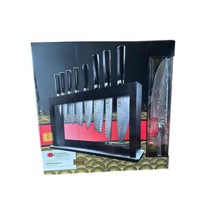 Cuisine Damashiro Emperor Hisa Knife Block Set, 9 Piece